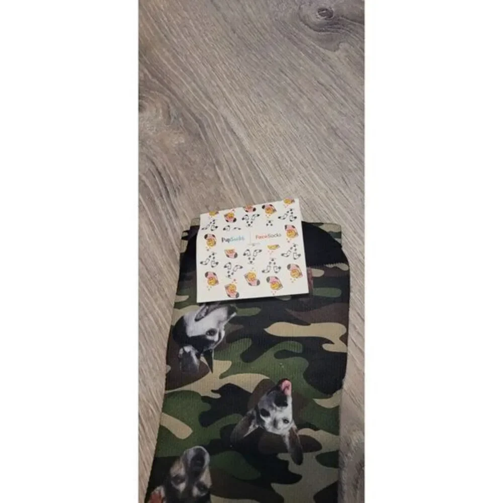 Pup Socks Face Socks Camo‎ Dog Faces